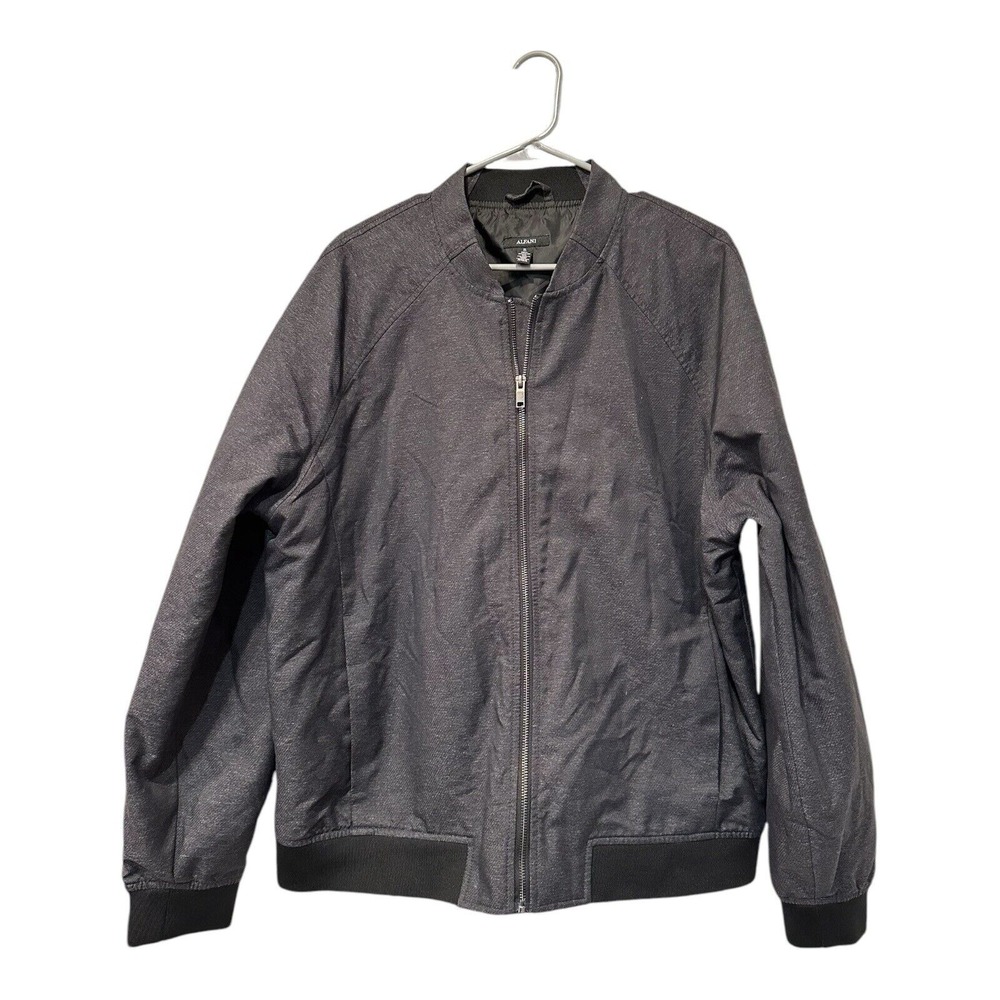 Alfani Men's XL Full Zip Up Jacket Gray Black Two Tone Size X Large Mock‎ Collar